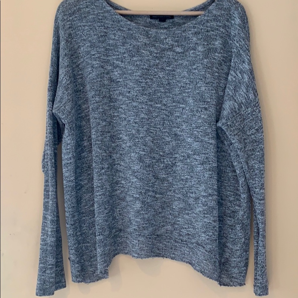 Gray Long Sleeve Open Back Shirt.